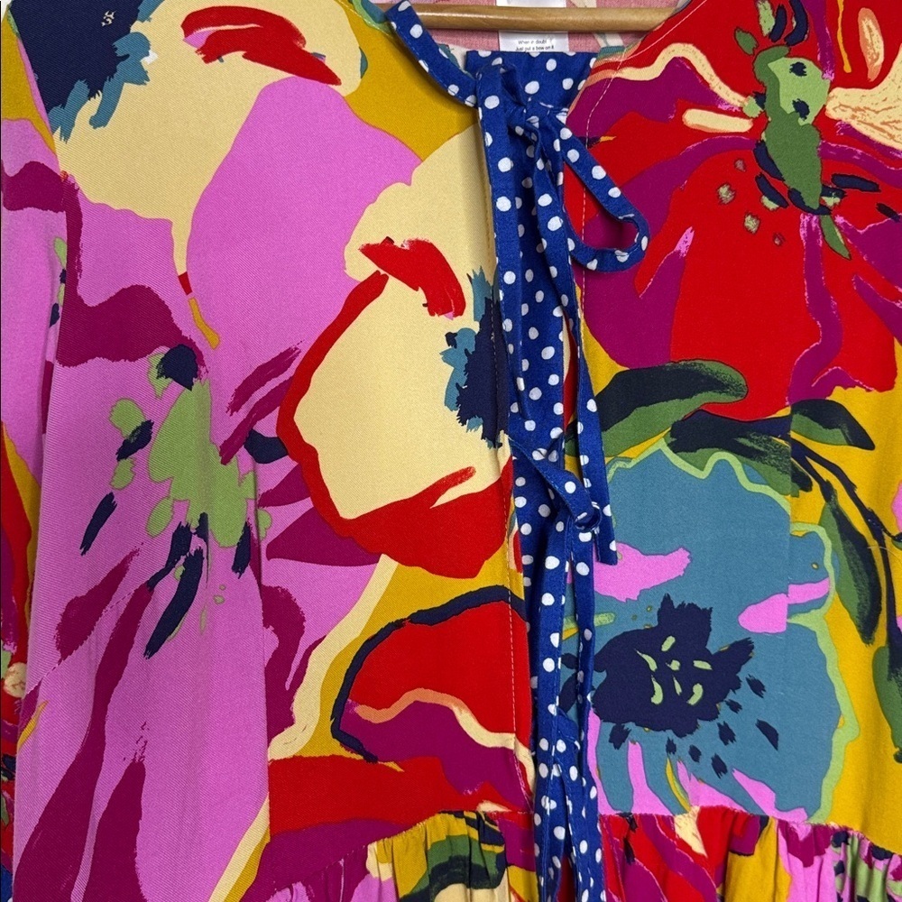Michele P romantic Multicolor Abstract Dress size XL - Picture 2 of 6